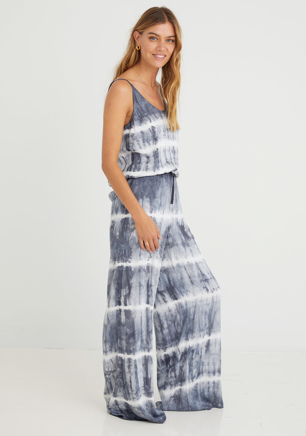 Wide Leg Pant | Glacier Stripe Dye
