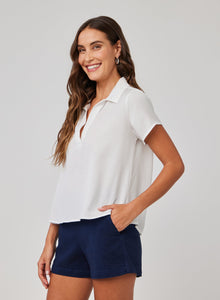 Short Sleeve Pullover | White