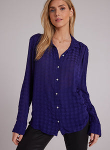 Houndstooth Button Down Shirt | Cobalt Nova