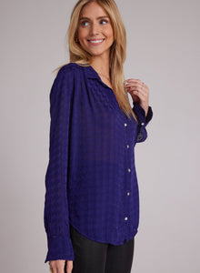 Houndstooth Button Down Shirt | Cobalt Nova