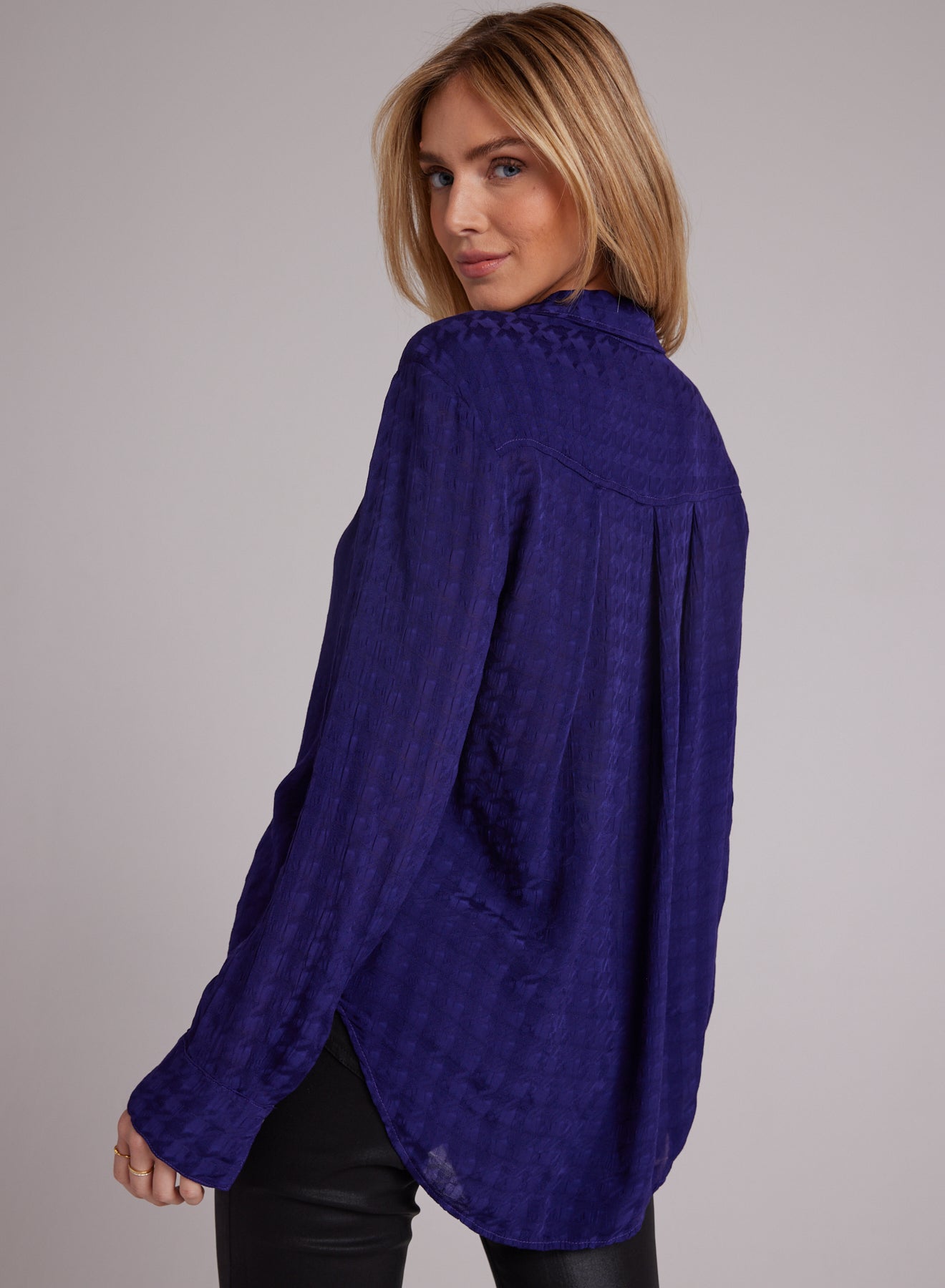Houndstooth Button Down Shirt | Cobalt Nova