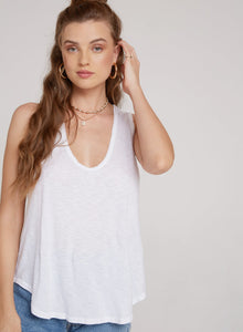 Scoop Neck Tank | White