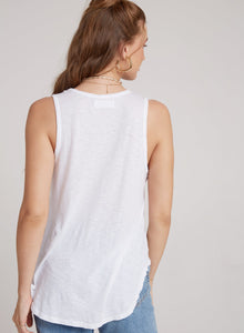 Scoop Neck Tank | White