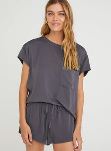Short Sleeve Pocket Tee | Charcoal