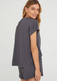 Short Sleeve Pocket Tee | Charcoal