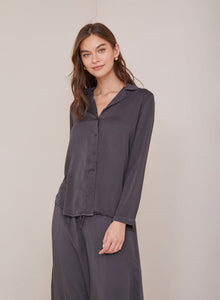 Long Sleeve Button Down | Charcoal