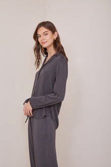 Long Sleeve Button Down | Charcoal