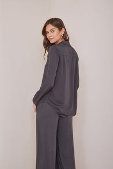 Long Sleeve Button Down | Charcoal