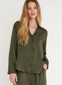 Long Sleeve Button Down | Olive