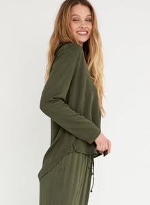 Long Sleeve Button Down | Olive