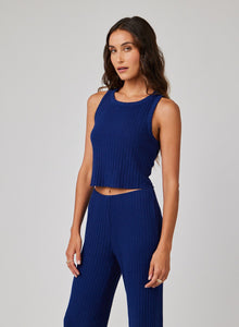 Raw Edge Tank | Navy Coast