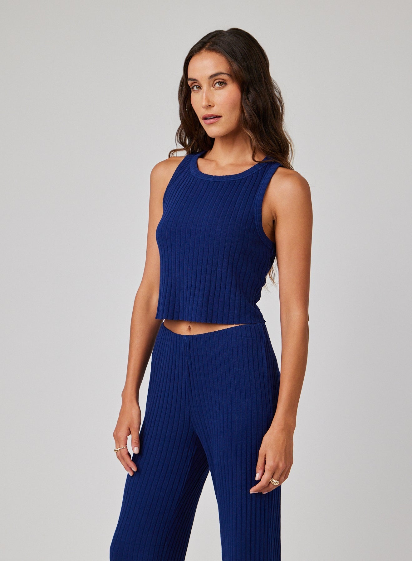 Raw Edge Tank | Navy Coast