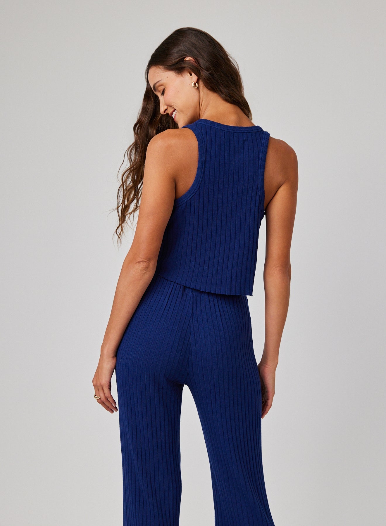 Raw Edge Tank | Navy Coast