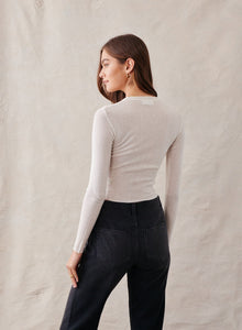 Mazzy Long Sleeve Crew Neck Sweater | Winter White
