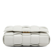 Bottega Veneta | Pre-Owned Nappa Intrecciato Padded Chain Cassette Satchel | White/Off White