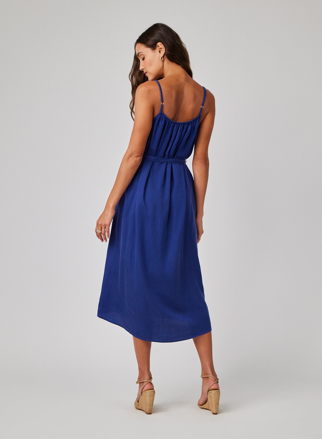 Flowy Cami Maxi Dress | Navy Coast