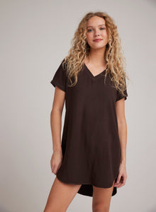 V Neck Dress | Quartz Brown