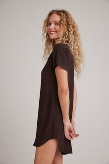 V Neck Dress | Quartz Brown