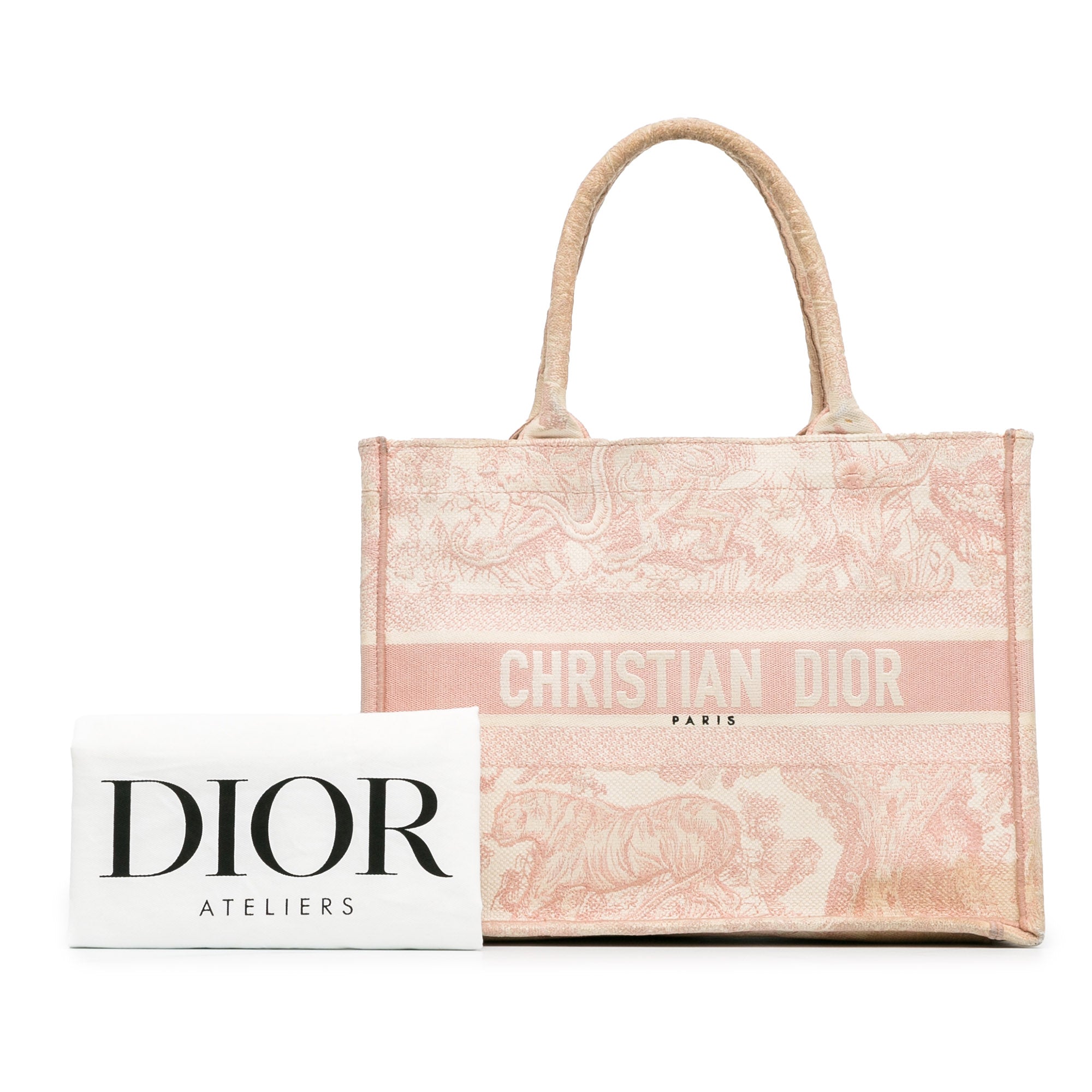 Dior | Pre-Owned Medium Toile de Jouy Book Tote | Pink/Light Pink