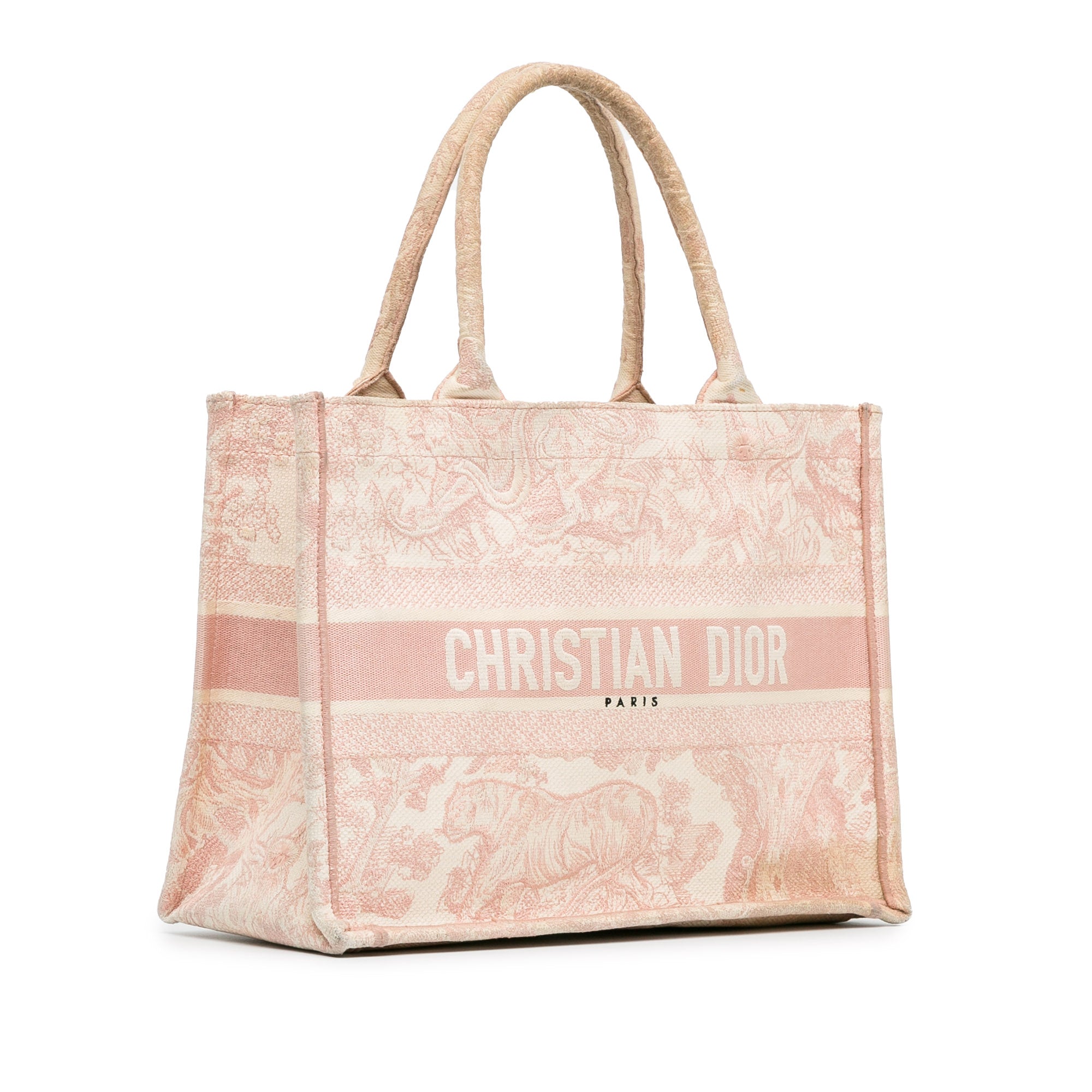 Dior | Pre-Owned Medium Toile de Jouy Book Tote | Pink/Light Pink
