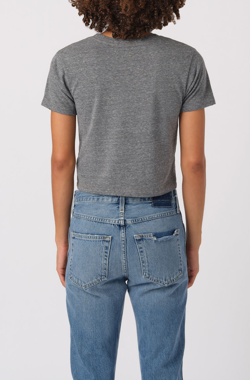 AMO Denim Babe Tee in Heather Grey