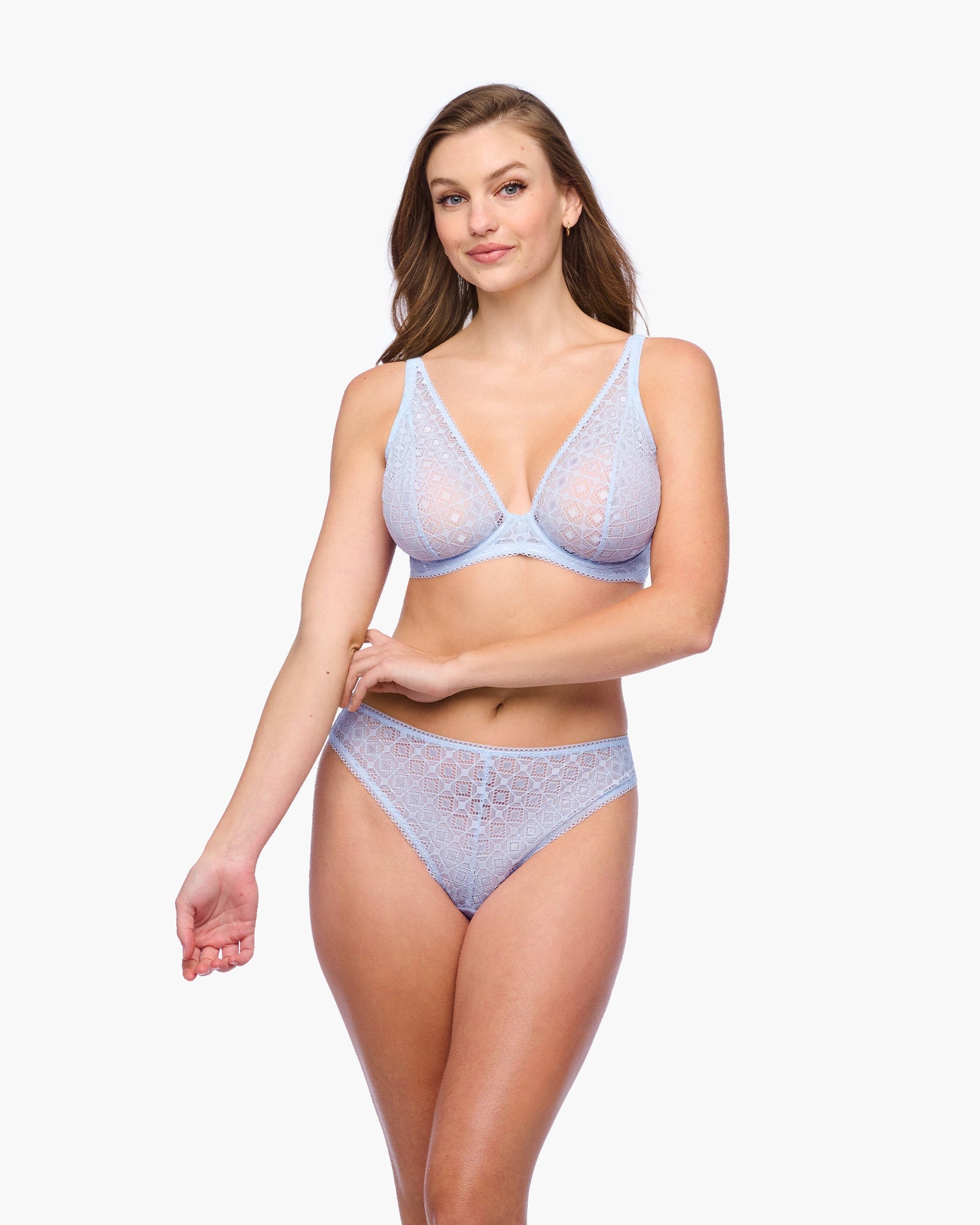 Blue Bra - Basilica Plunge Bra