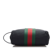 Gucci | Pre-Owned Techno Web Canvas Clutch | Black