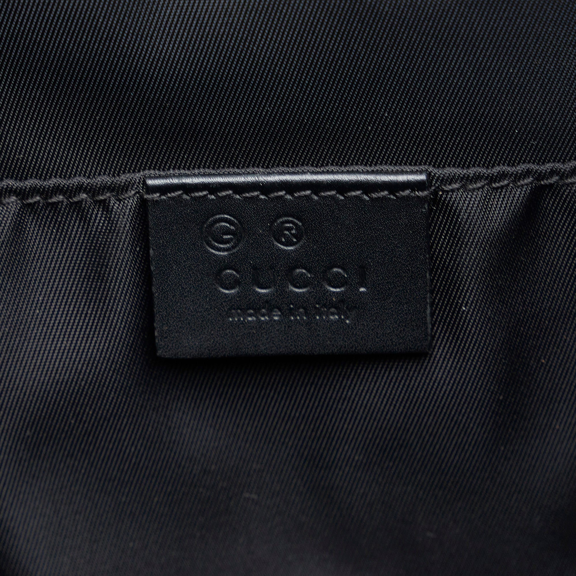 Gucci | Pre-Owned Techno Web Canvas Clutch | Black