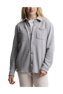 Unisex | Malibu Collection French Terry Shacket | Heathered Gray