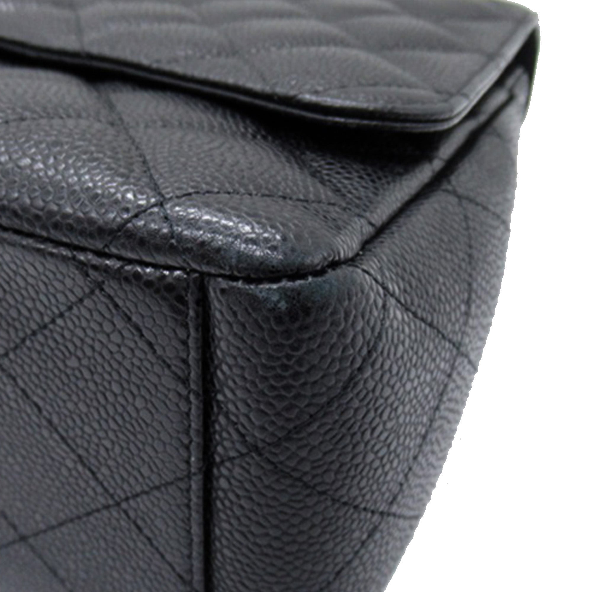 Chanel | Pre-Owned Maxi Classic Caviar Double Flap | Black