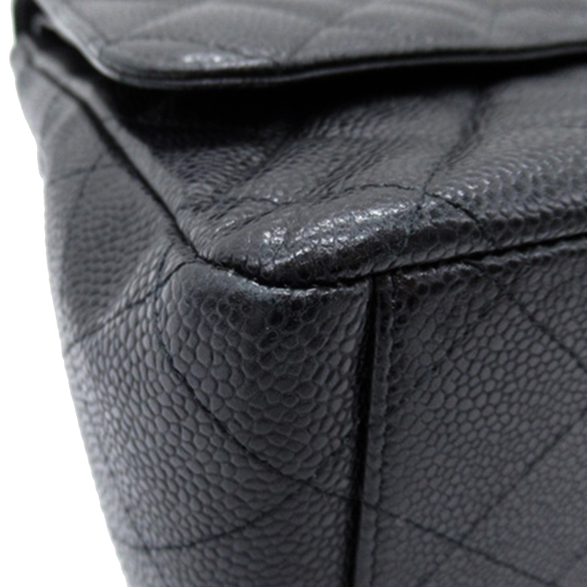 Chanel | Pre-Owned Maxi Classic Caviar Double Flap | Black