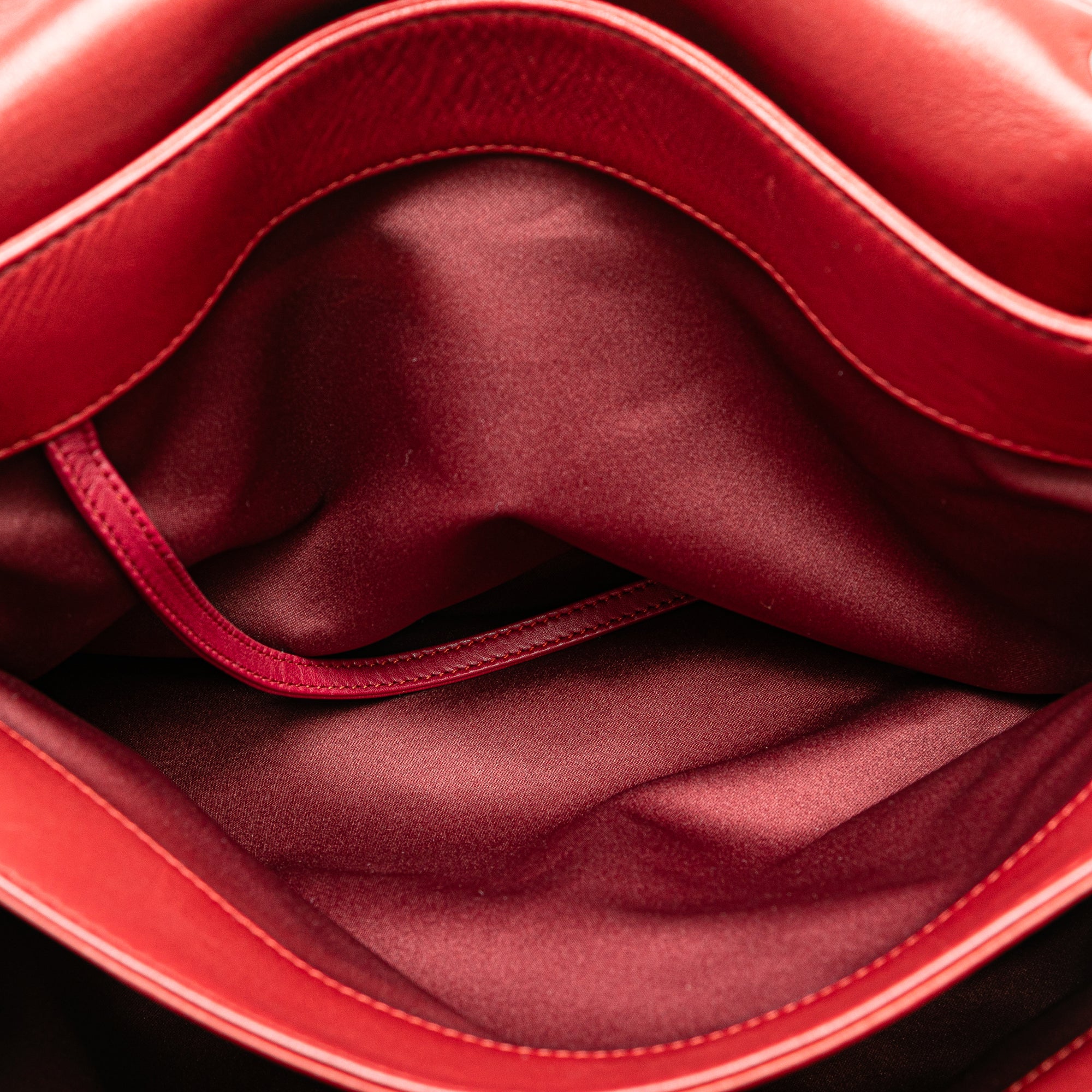 Chanel | Pre-Owned Maxi Lambskin 3 Accordion Flap | Red