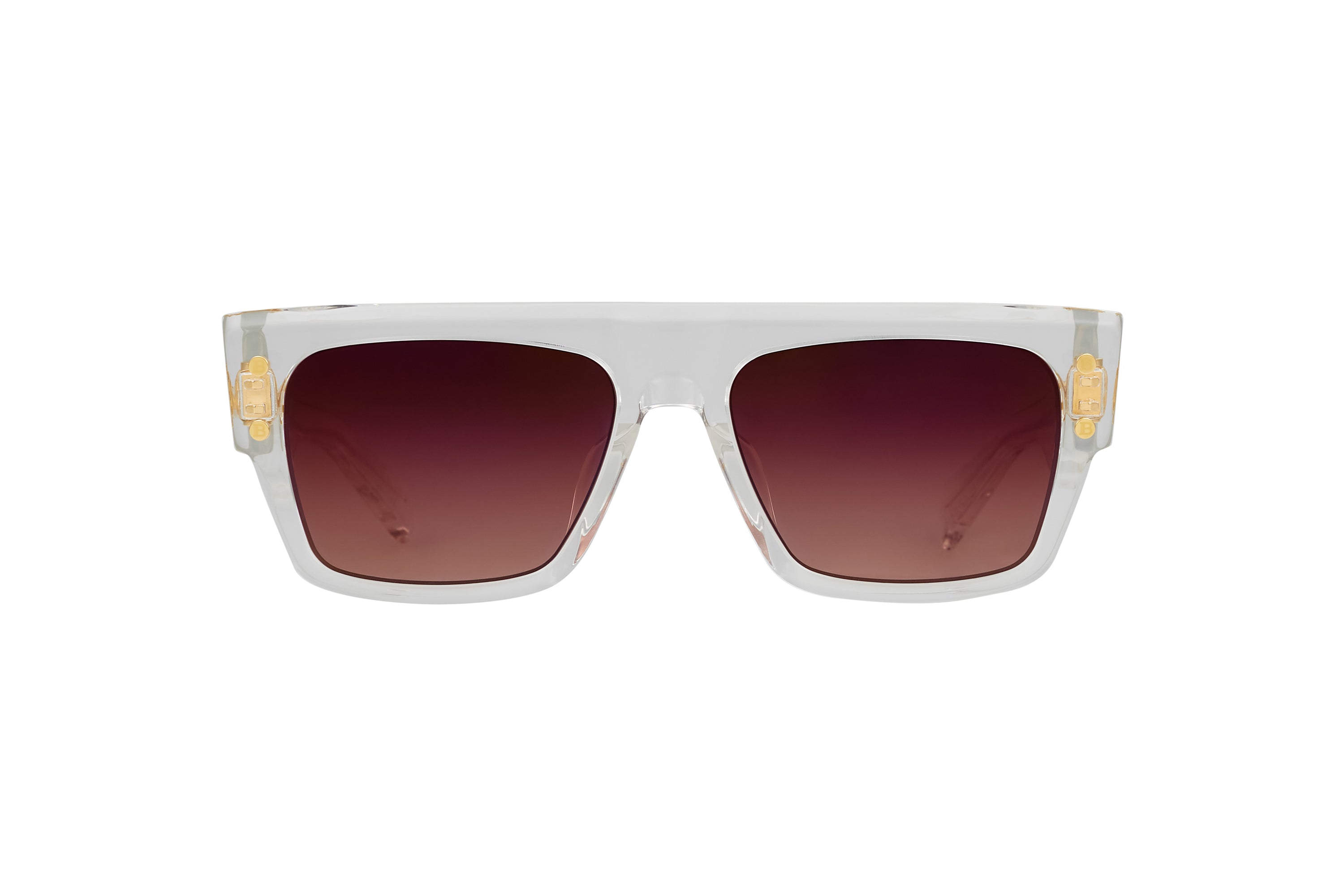 Unisex | B - III Sunglass | Crystal Clear - Gold | Rose Gradient Polarized