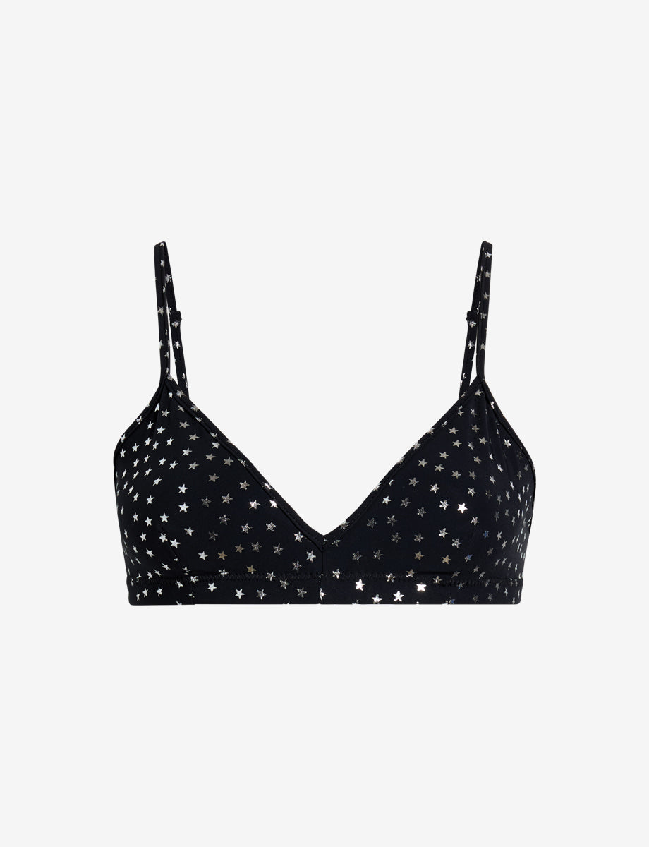 Classic Print Bralette::Silver Star::Main