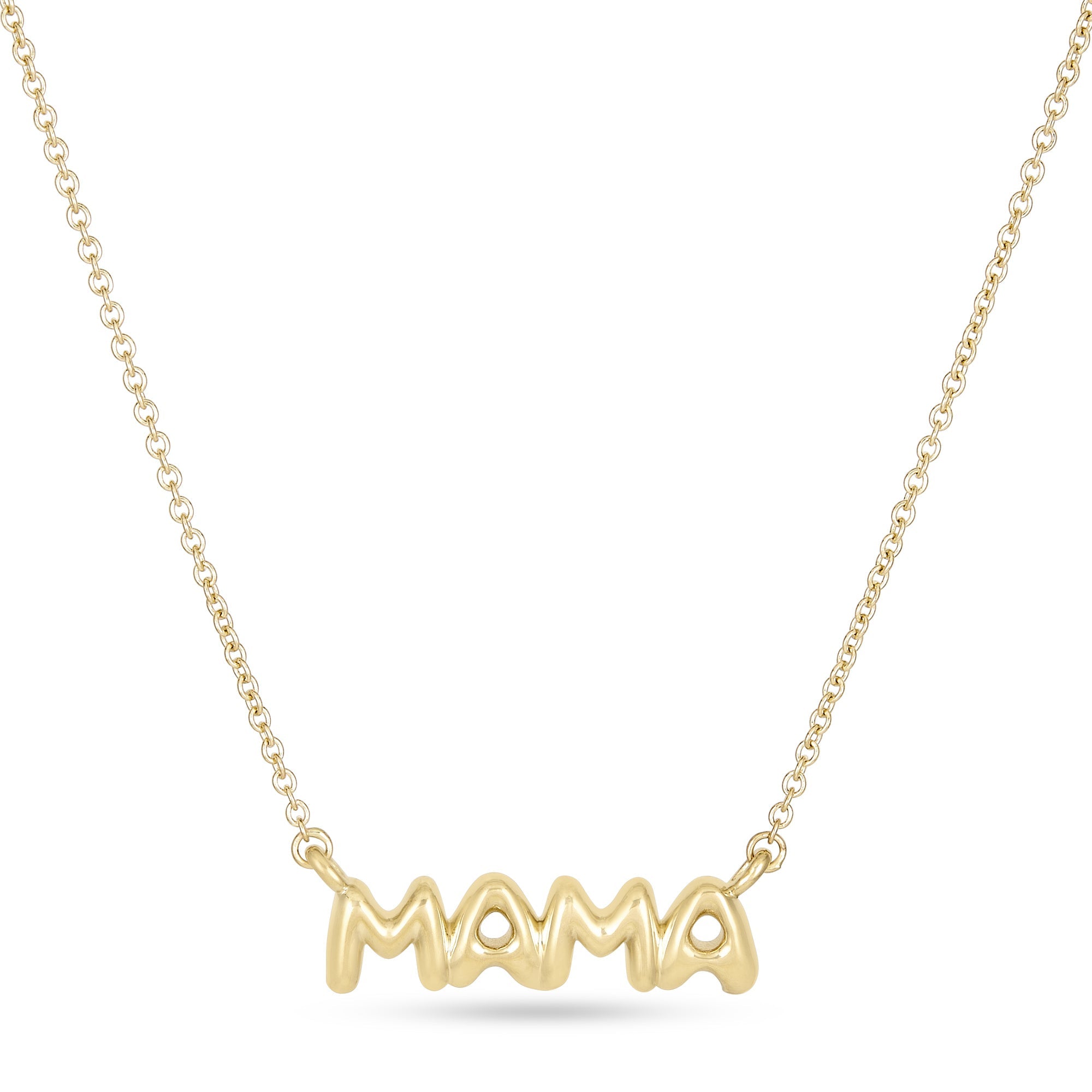 Stone and Strand 10K Yellow Gold Bubble Tea Mama Necklace Close Up Image