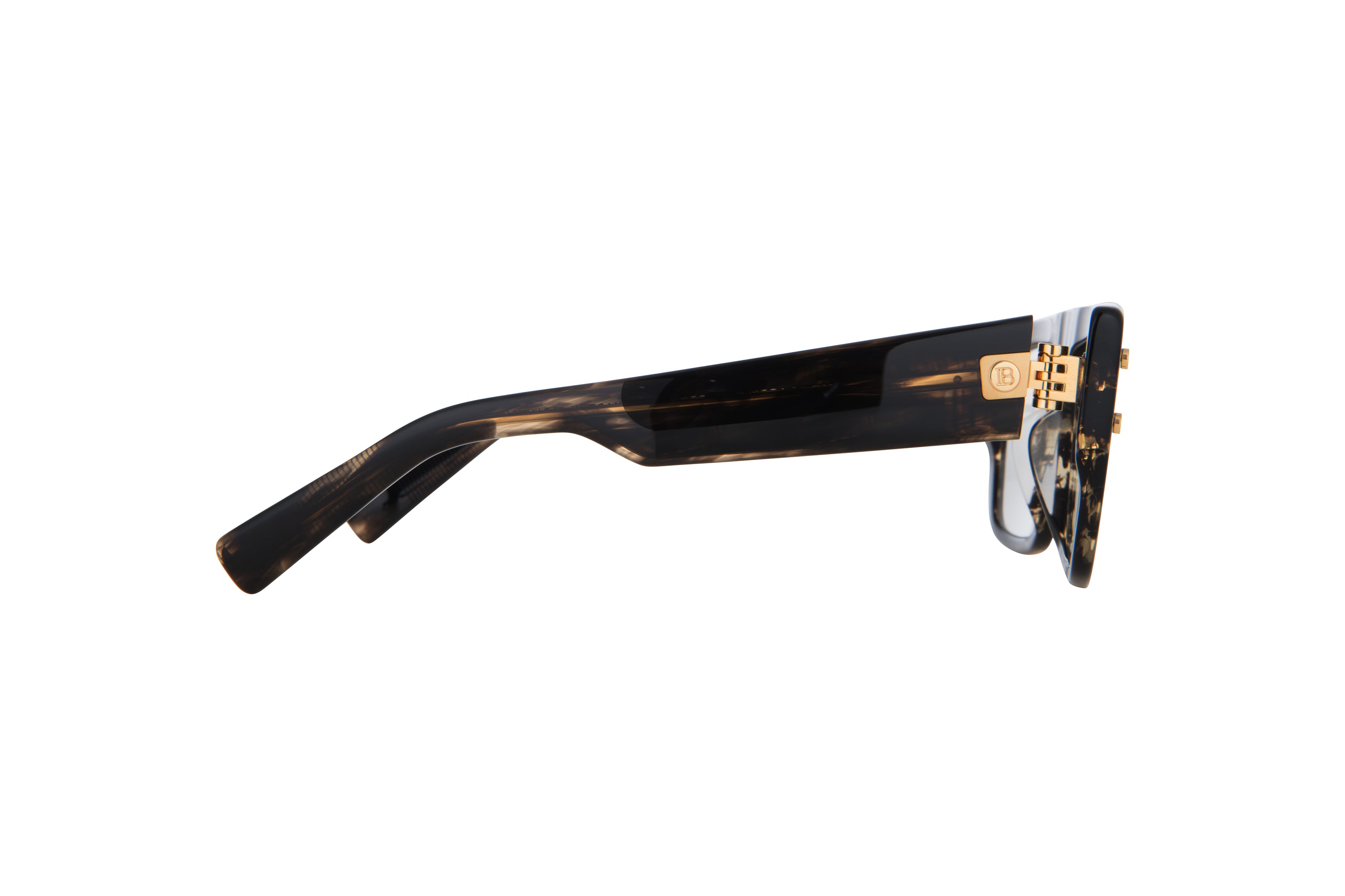 Unisex | B - III Optical | Dark Brown Swirl - Gold | Clear