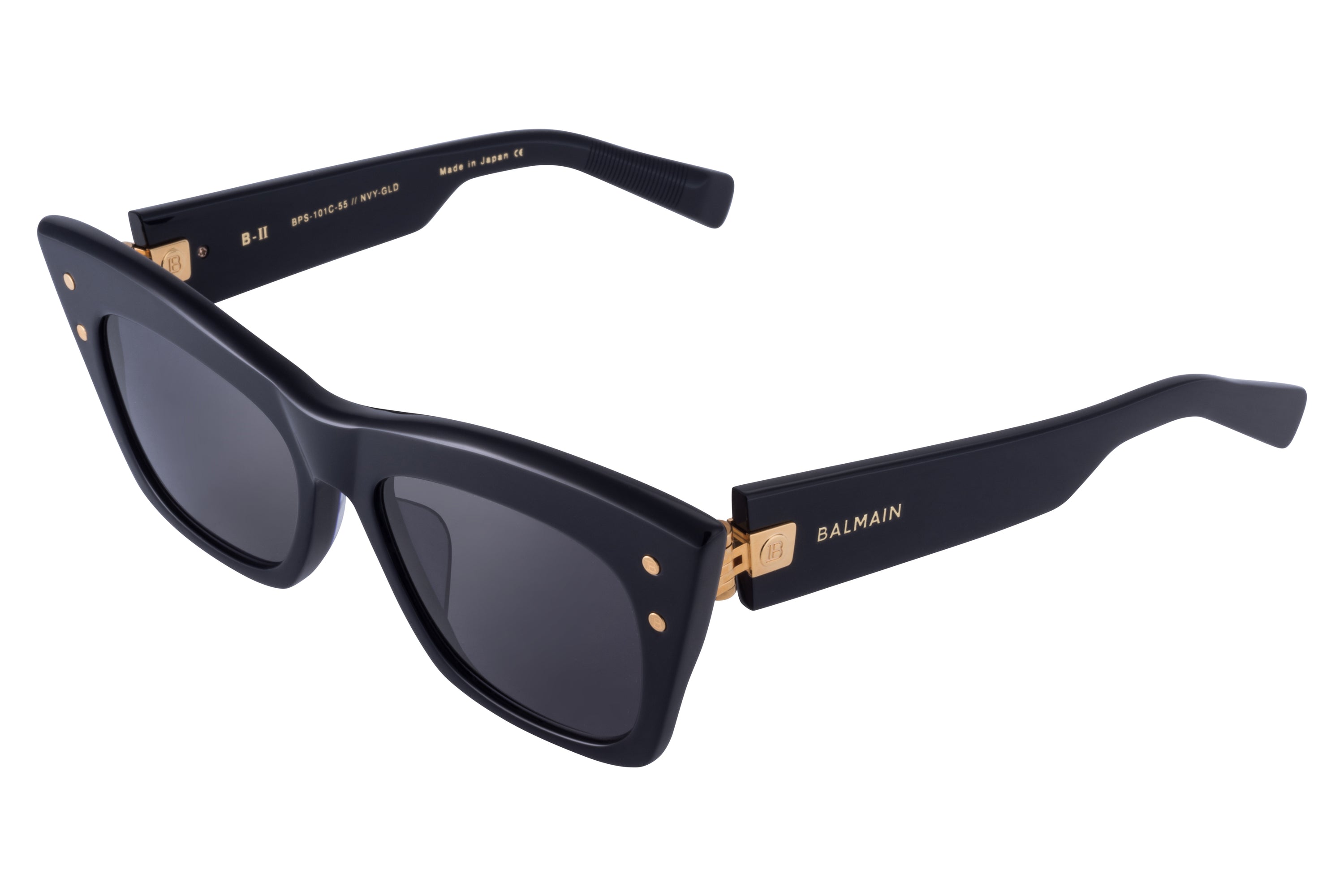 Womens | B - II Sunglass | Navy - Gold  | Dark Grey