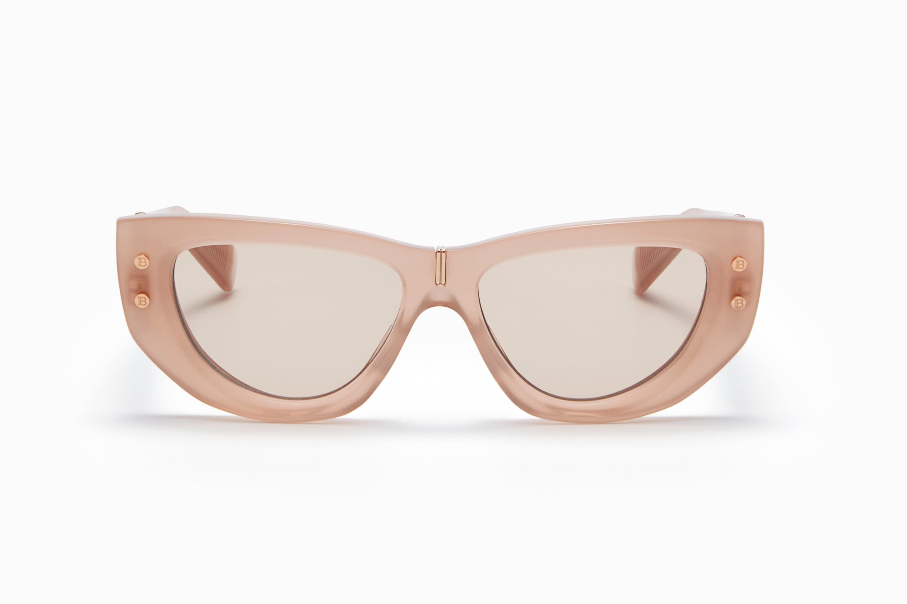 Womens | B - Muse Sunglass | Cloudy Nude - White Gold | Medium Brown