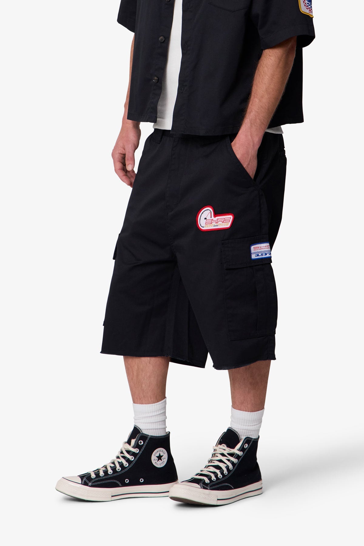 Baggy Cargo Work Shorts | Black