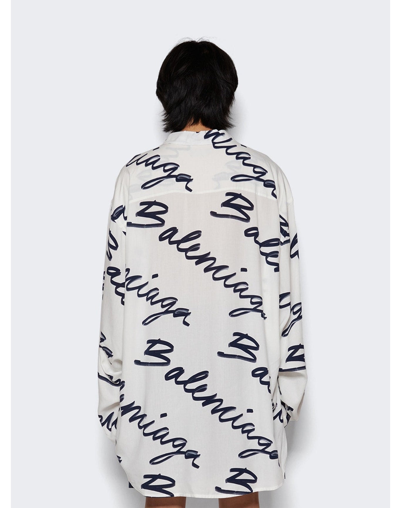 Balenciaga | Men | Logo Button-down Shirt | White
