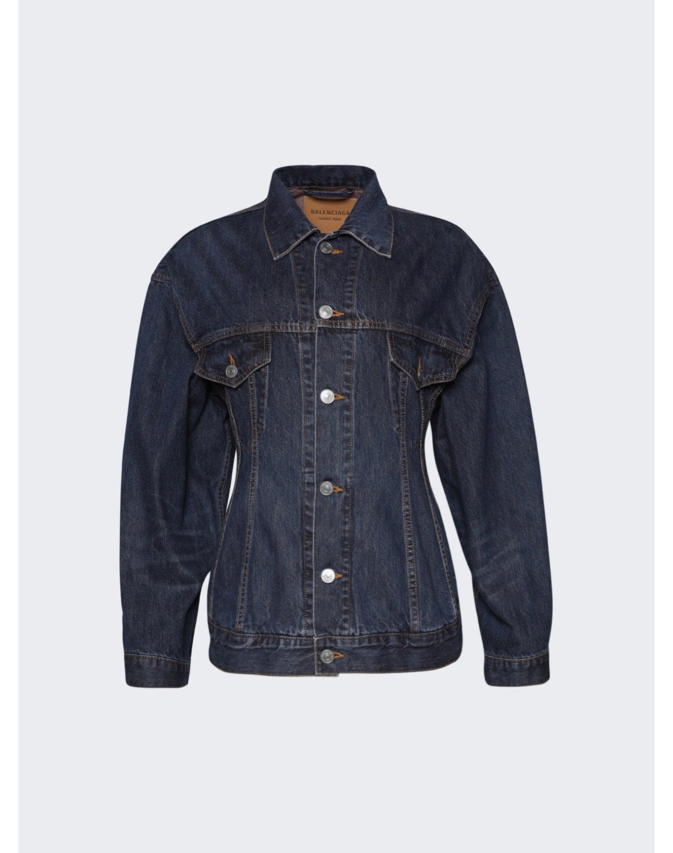 Balenciaga | Women | Hourglass Denim Jacket | Dark Indigo