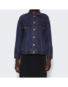 Balenciaga | Women | Hourglass Denim Jacket | Dark Indigo