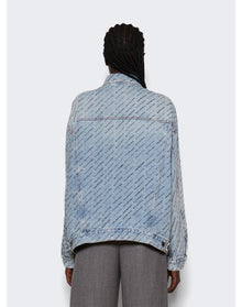 Balenciaga | Women | Logo Design Large Fit Denim Jacket | Iced Blue