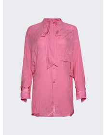 Balenciaga | Women | Logomania Allover Jacquard Shirt | Pink