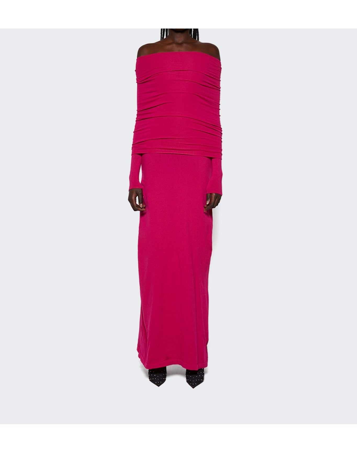 Balenciaga | Women | Off- Shoulder Dress | Pink