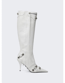 Balenciaga | Women | Tall Cagole High Heel Boot | Dirty Optical White
