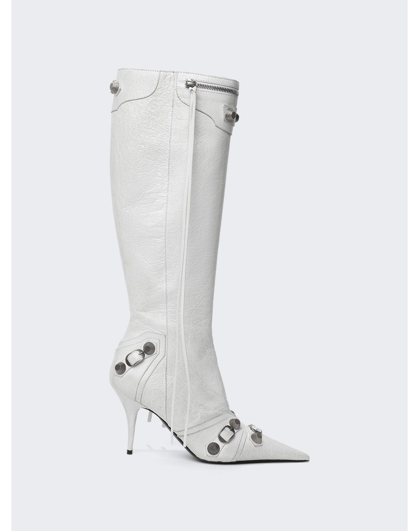 Balenciaga | Women | Tall Cagole High Heel Boot | Dirty Optical White