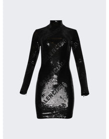 Balenciaga | Women | Turtleneck Mini Dress | Black