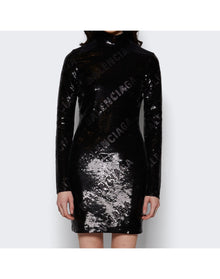 Balenciaga | Women | Turtleneck Mini Dress | Black