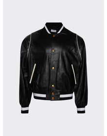 Bally | Men | Letterman Leather Jacket | Black